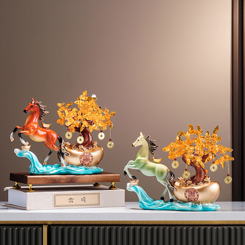 Statue en résine Arbre à Sous Cheval