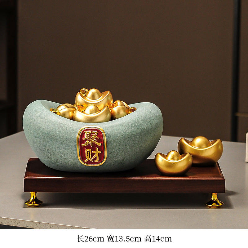 Statue Sac d’Argent Doré