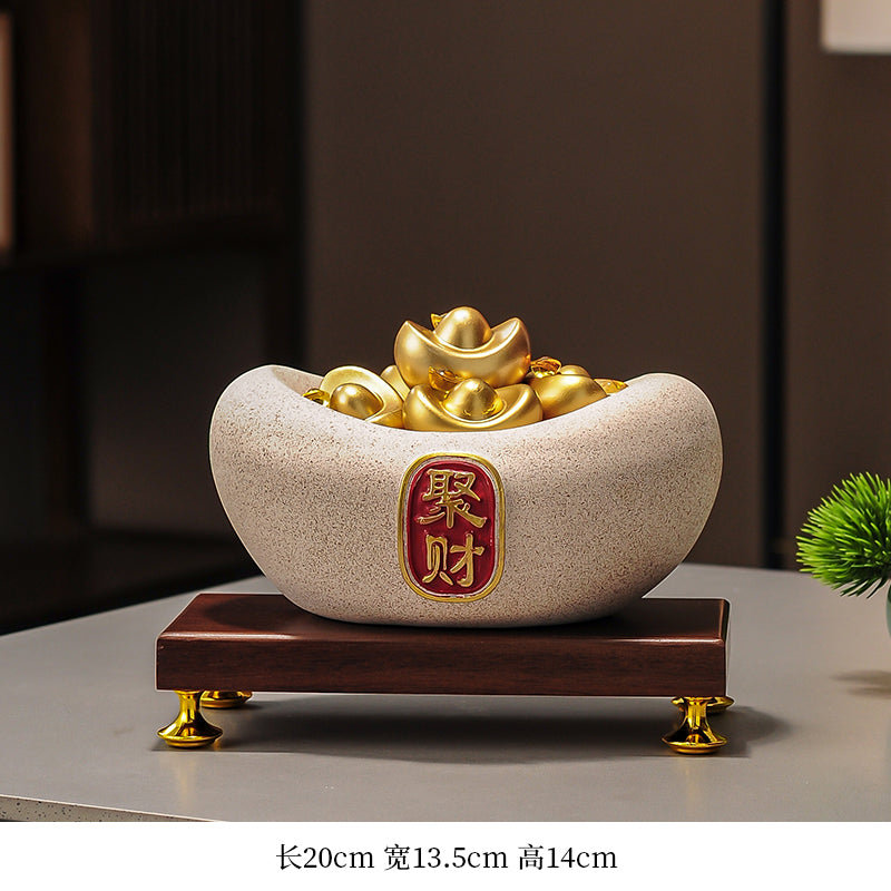 Statue Sac d’Argent Doré